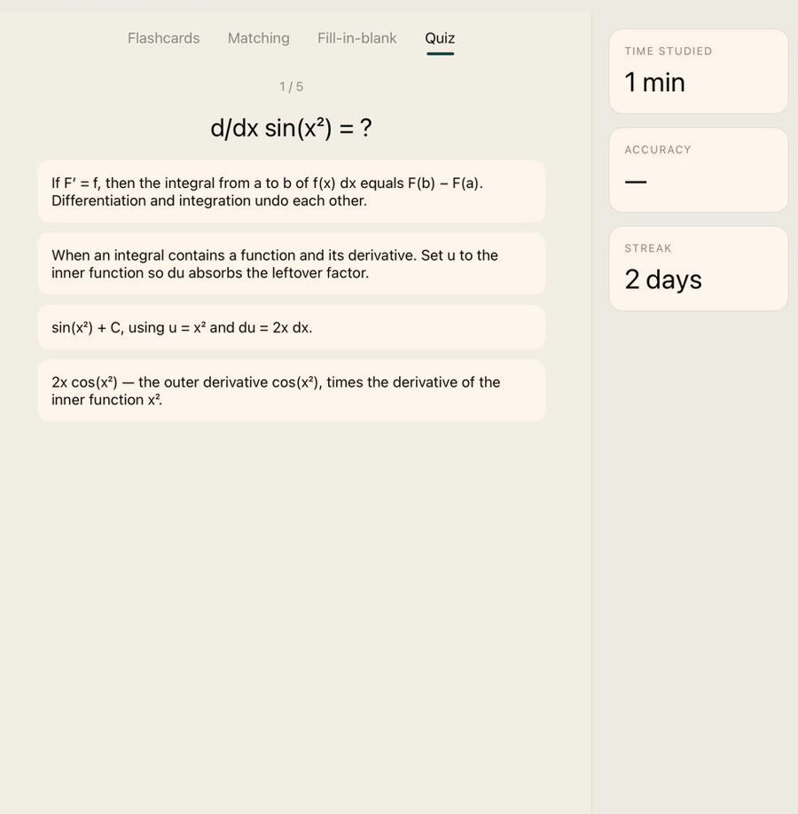 An auto-generated quiz question drawn from the same pages